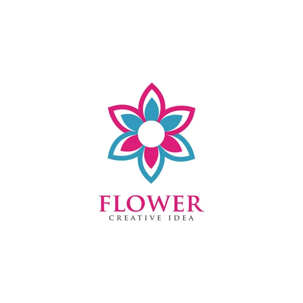 Fleur Logo Conception Vecteur — Image vectorielle