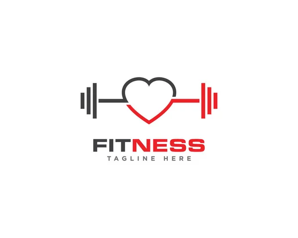 Fitness Ginásio Logo Design Vector — Vetor de Stock