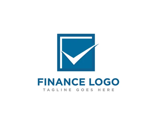 Finanza Contabilità Logo Design Vector — Vettoriale Stock
