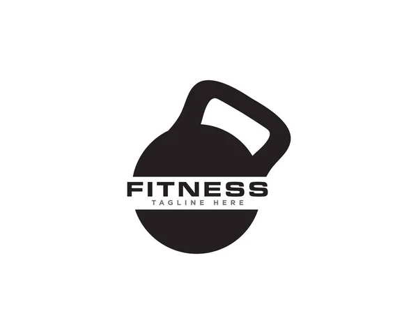 Fitness Und Fitnessstudio Logo Design Vector — Stockvektor