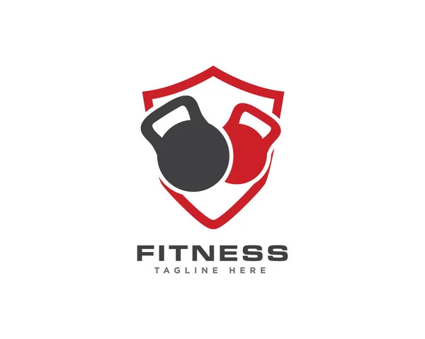 Fitness Och Gym Logo Design Vector — Stock vektor