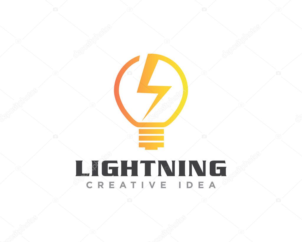 Electric Lightening Logo Design Vector