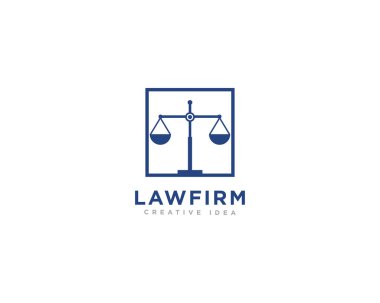 Hukuk Firması Logo Tasarım Vektörü