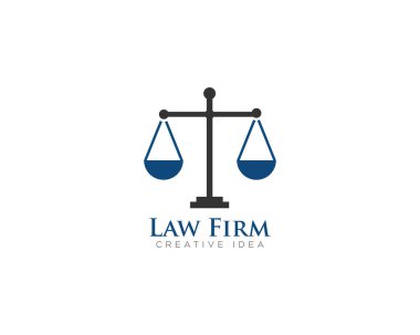 Hukuk Firması Logo Tasarım Vektörü