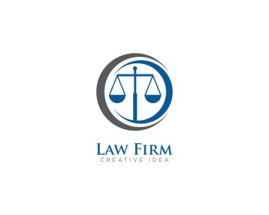 Hukuk Firması Logo Tasarım Vektörü