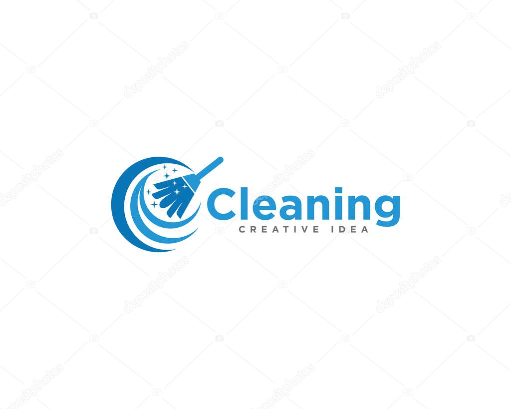 Home Cleaning Services Logo Design Vector
