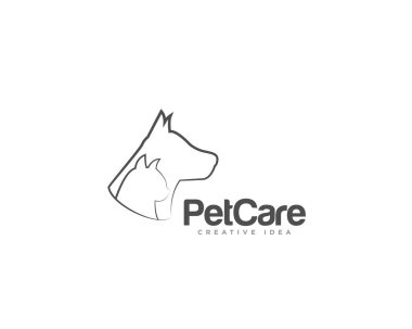 Hayvan Bakımı Logo Tasarım Vektörü