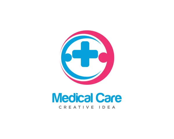 Medical Care Logo Design Vektor — Stockvektor