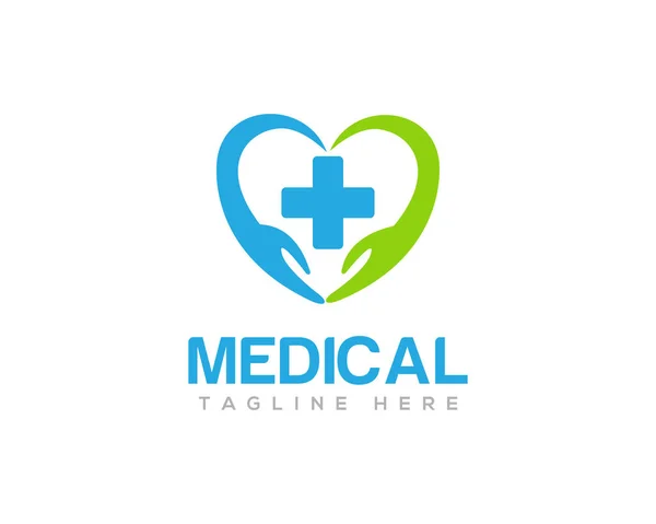 Logo Assistenza Medica Vettore Progettazione — Vettoriale Stock