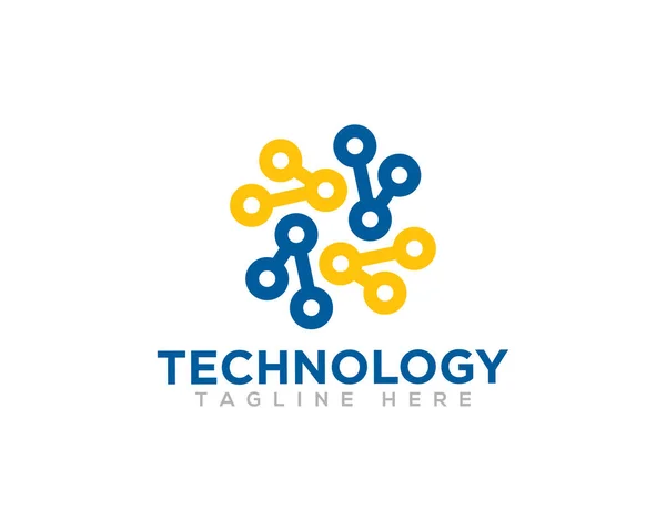 Technologie Logo Icône Design Vecteur — Image vectorielle