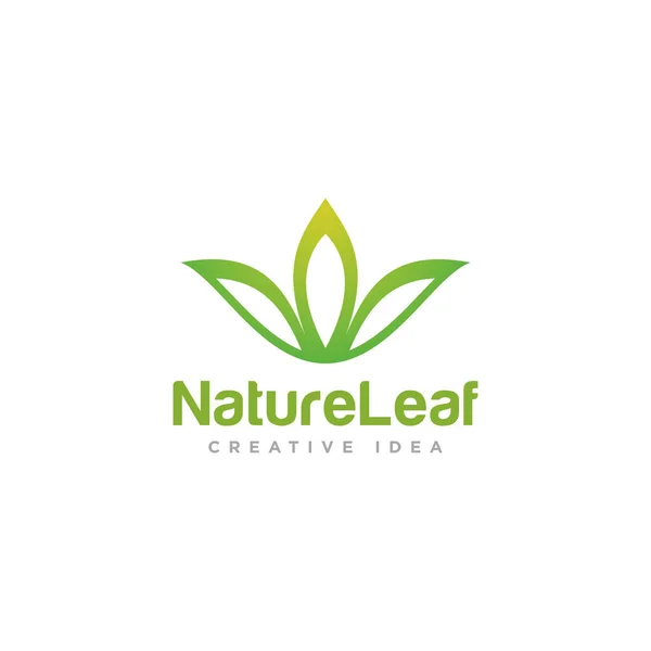 Naturaleza Ecología Logo Diseño Vector — Archivo Imágenes Vectoriales
