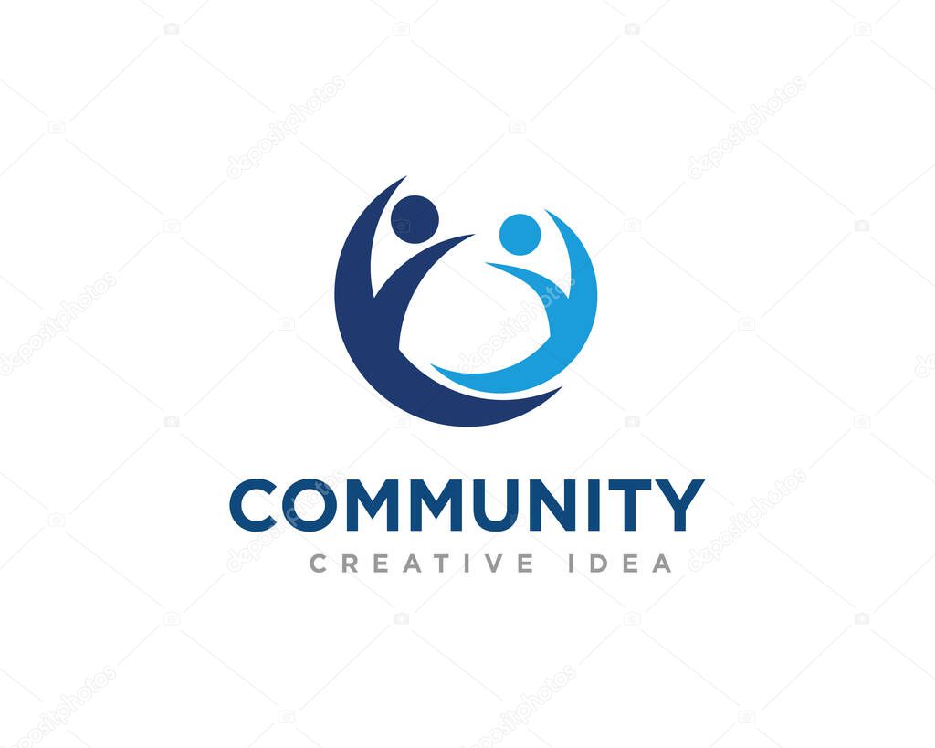 Community Logo Icon Design Vector