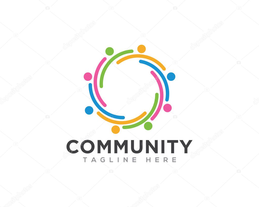 Community Logo Icon Design Vector