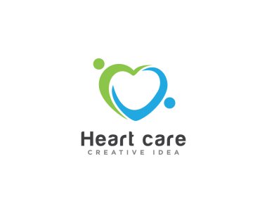 insanlar bakım logo tasarım vektör