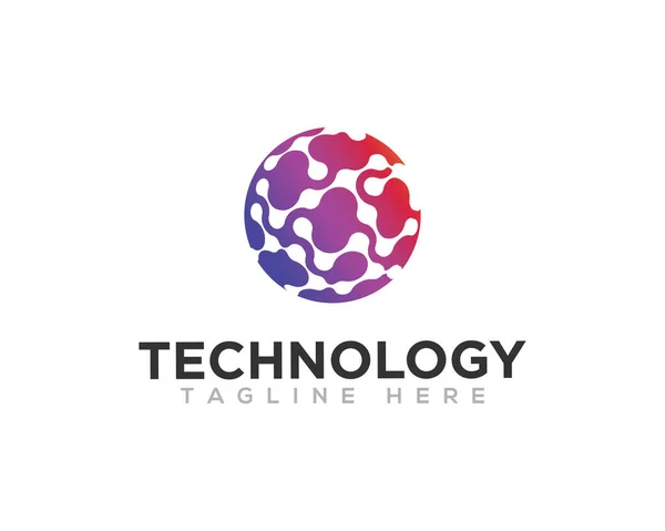 Technologie Logo Icône Design Vecteur — Image vectorielle