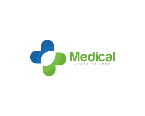 Vector Diseño Logotipo Atención Médica — Archivo Imágenes Vectoriales