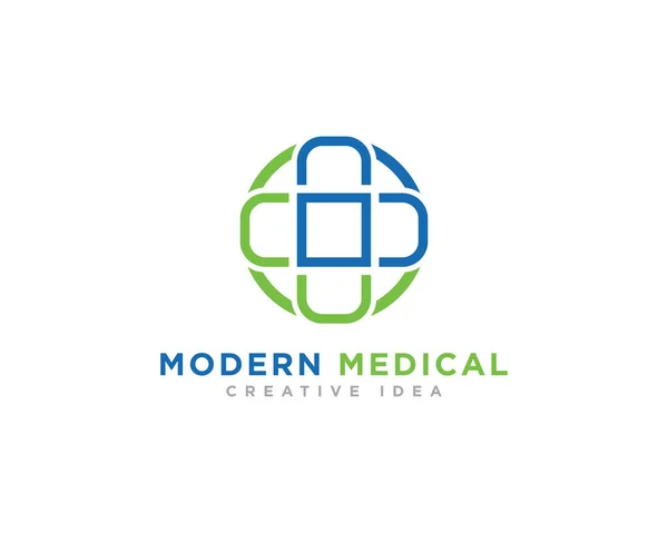 Medical Care Logo Design Vektor — Stockvektor