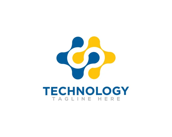 Technologie Logo Icône Design Vecteur — Image vectorielle