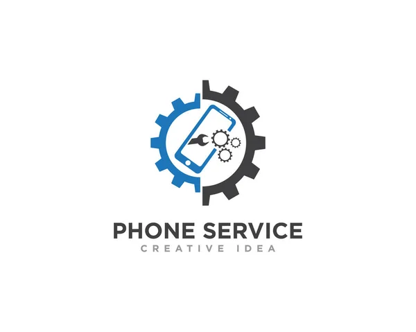 Telefon Hizmetleri ve Logo Simgesi Tasarım Vektörü