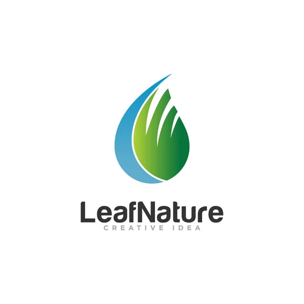 Natur Ökologie Logo Design Vektor — Stockvektor