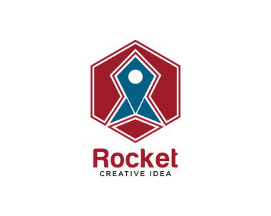 Roket Logo Simgesi Tasarım Vektörü