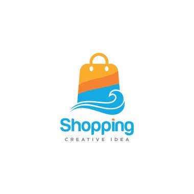 Alışveriş Logosu Simgesi Tasarım Vektörü