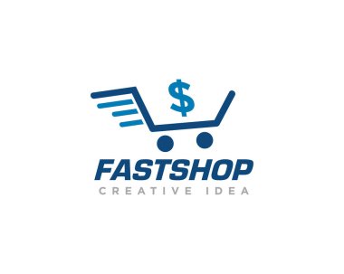 Alışveriş Logosu Simgesi Tasarım Vektörü