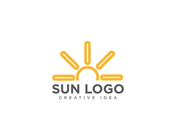 Sun Logo Icon Design Vektor — Stockvektor