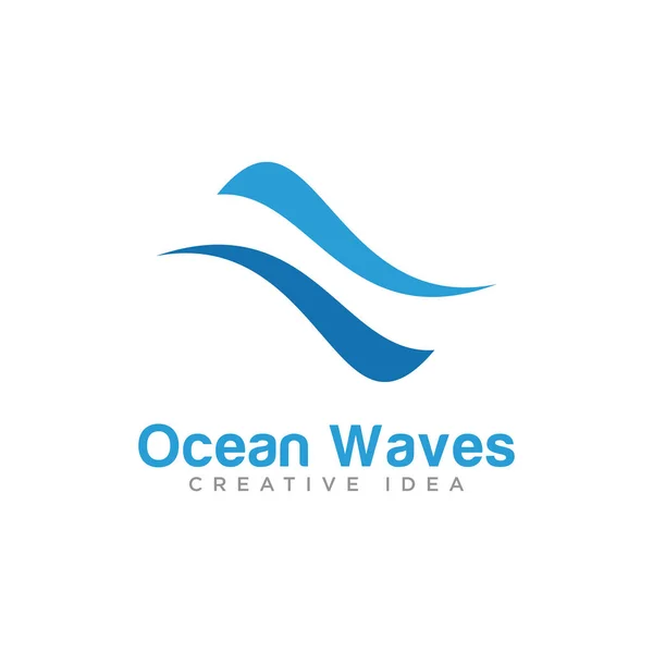 Ondas Logo Ícone Design Vector —  Vetores de Stock