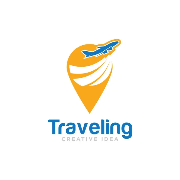 Traveling Logo Icon Design Vector — Stock Vector