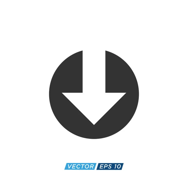 Arrow Download Upload Icon Design Vector — Vetor de Stock