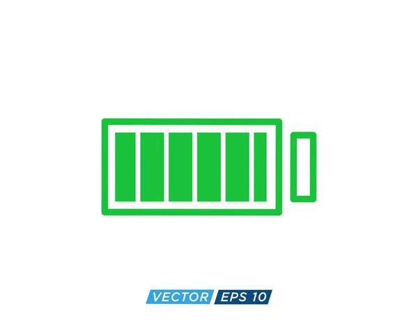 Signo Batería Icono Diseño Vector — Vector de stock