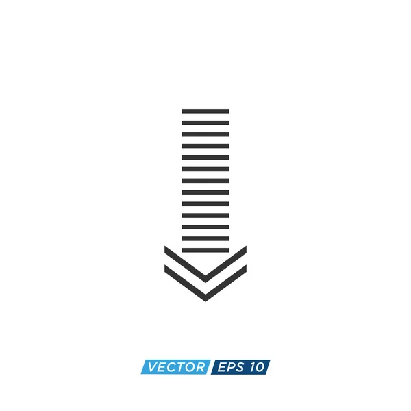 Arrow Download Upload Icon Design Vector — Vetor de Stock