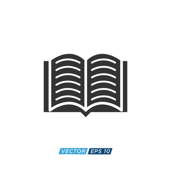 Libro Educación Icono Diseño Vector — Vector de stock