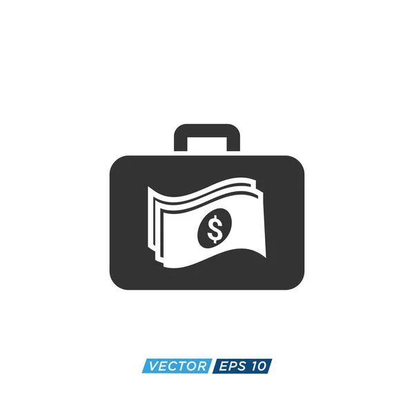 Money Bag Icon Design Vector — Stock Photo, Image