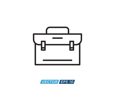 Suitcase or Briefcase Icon Design Vector
