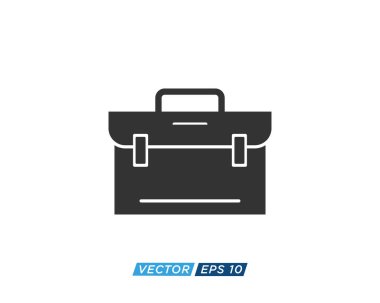 Suitcase or Briefcase Icon Design Vector