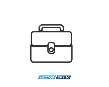 Suitcase or Briefcase Icon Design Vector