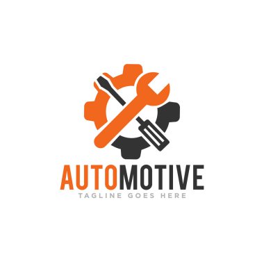 Otomotiv Mekanik Logo Tasarım Vektörü