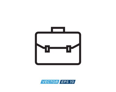 Suitcase or Briefcase Icon Design Vector