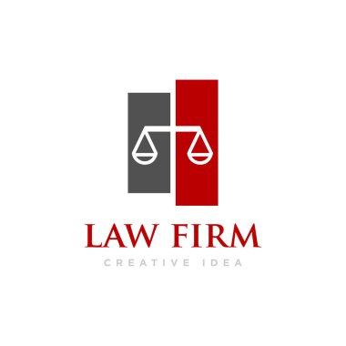 Hukuk Firması Logo Tasarım Vektörü
