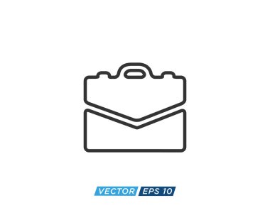 Suitcase or Briefcase Icon Design Vector