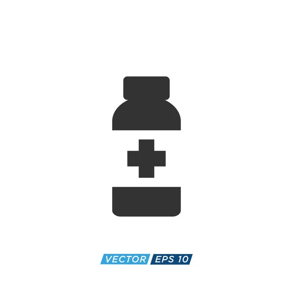 Pille Kapsel Medizin Icon Design Vector — Stockvektor