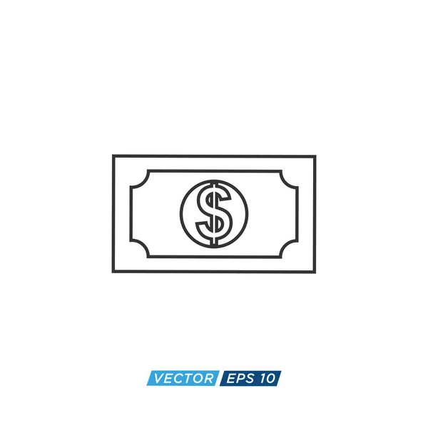 Money Icon Design Vector Template — Stock Vector