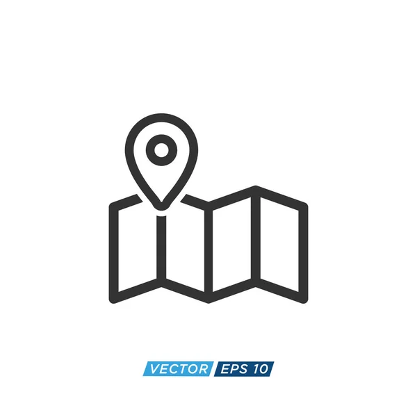 Pin Locatie Pictogram Ontwerp Vector — Stockvector