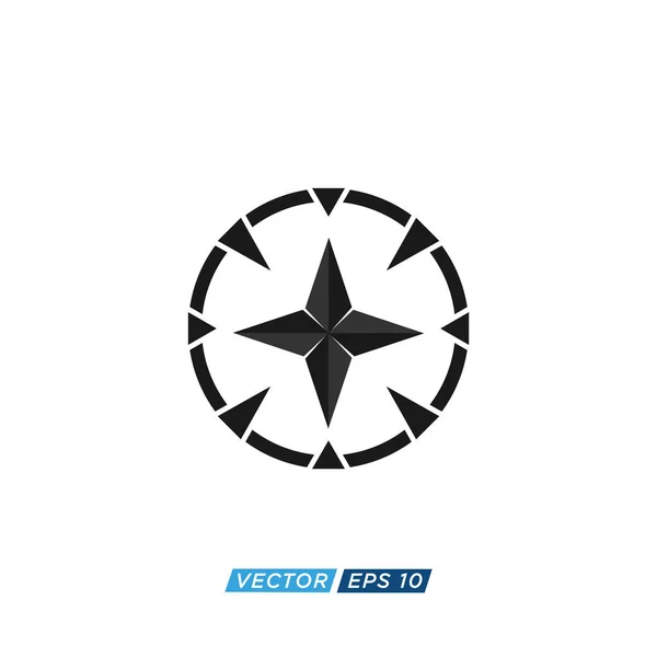 Kompass Icon Design Vektor — Stockvektor