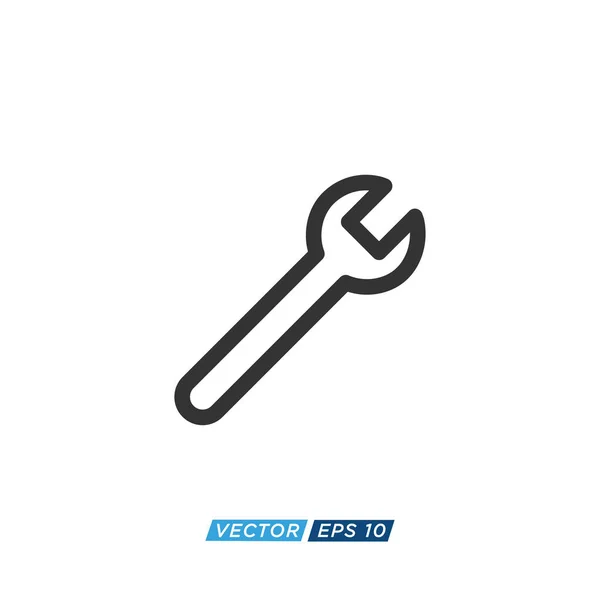 Werkzeugschlüssel Icon Design Illustration — Stockvektor