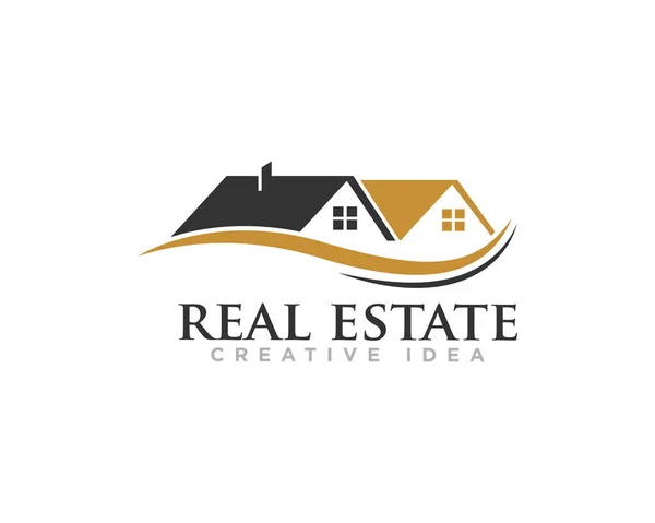 Real Estate Logo Icon Design Vector — Stock Vector