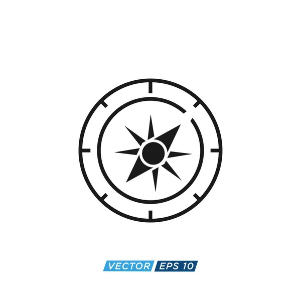 Compass Icon Design Vector — Stock Vector