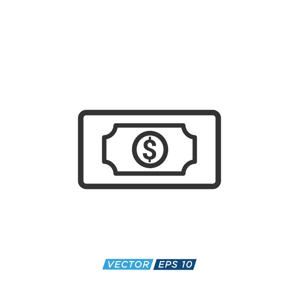 Money Icon Design Vector Template — Stock Vector